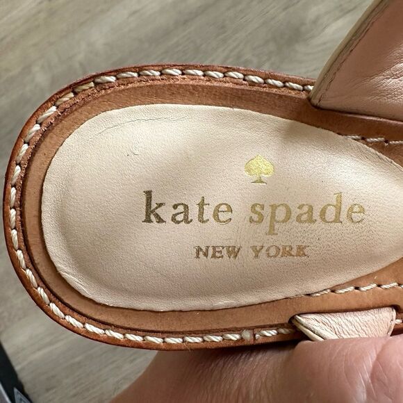 Kate Spade New York Sunset Sandals Pom Poms Tassles Woven Leather Straps Size 9 - Picture 9 of 12